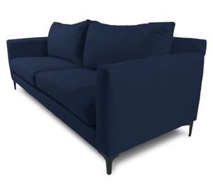 Sofá 3 cuerpos Alanna chenille azul