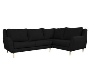 Seccional 3 cuerpos Lenora chenille negro