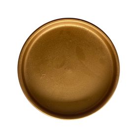 Macetero cilindro grafito con plato dorado M 15x15 cm