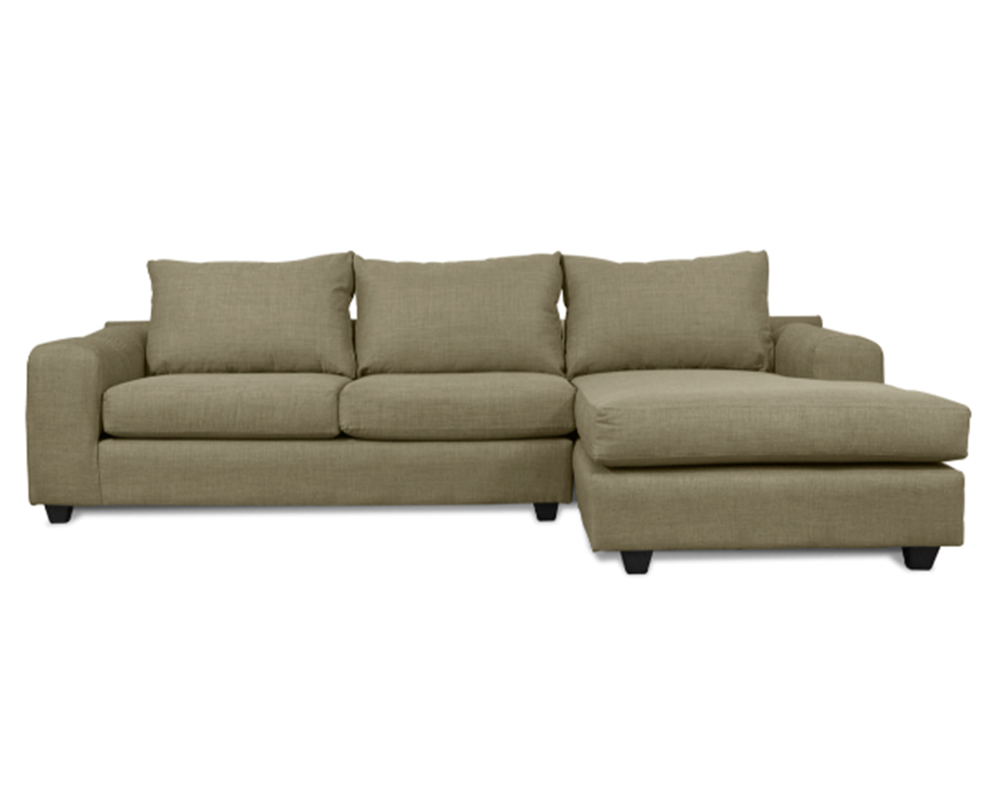 Sofás Home Seccional 3 cuerpos Kandra chenille beige
