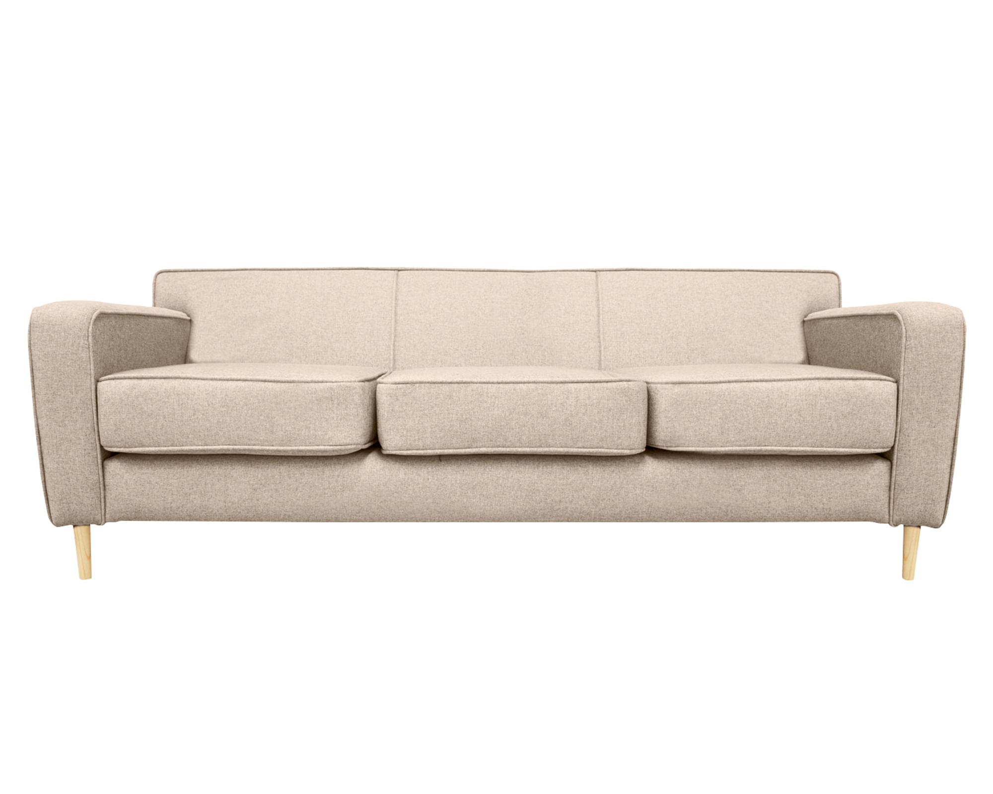 Sofás Home Sofá 3 cuerpos Lilen chenille beige