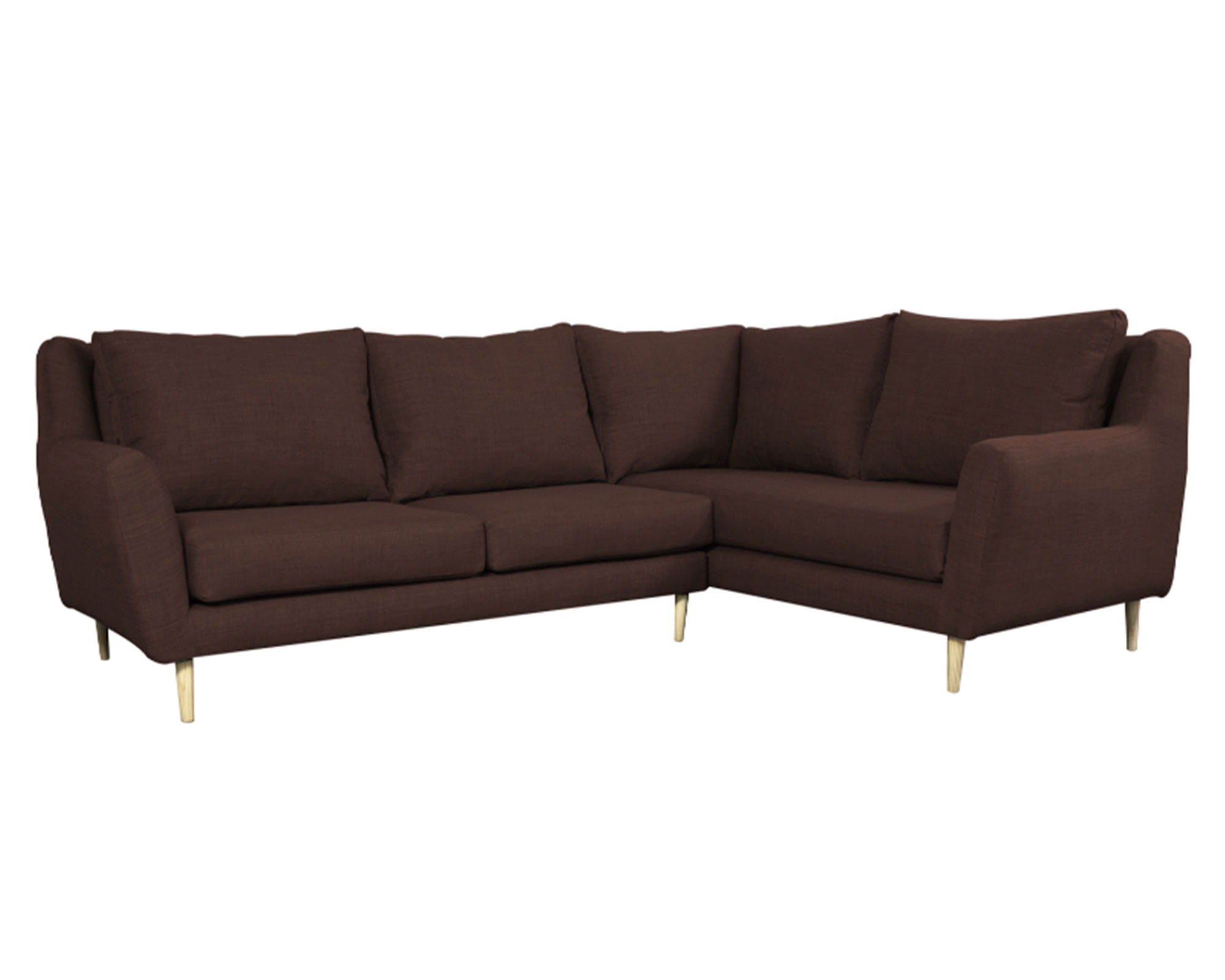 Sofás Home Seccional 3 cuerpos Lenora chenille café