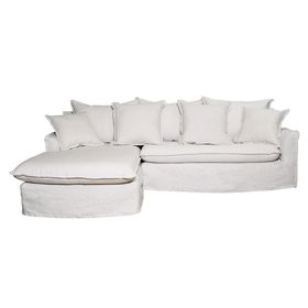 Seccional 3 cuerpos Palena lino blanco hueso