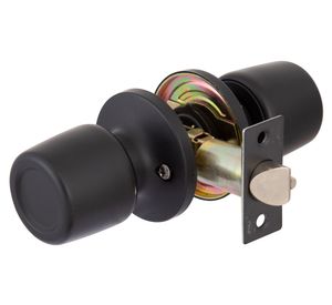 Cerradura tubular pomo simple paso 8000 negro Poli