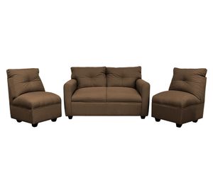 Juego de living 4 cuerpos Mateo chenille PP café