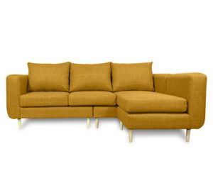 Seccional 3 cuerpos Bollen chenille ambarino