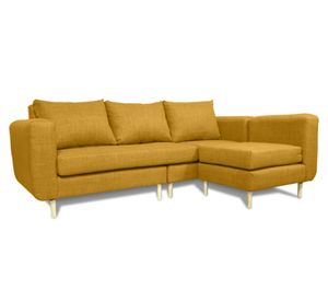 Seccional 3 cuerpos Bollen chenille ambarino