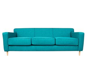 Sofá 3 cuerpos Lilen chenille turquesa