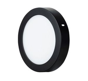 Panel Led redondo sobrepuesto 6W 1L luz cálida negro