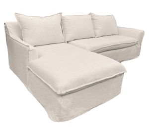 Seccional 3 cuerpos Queule lino blanco hueso