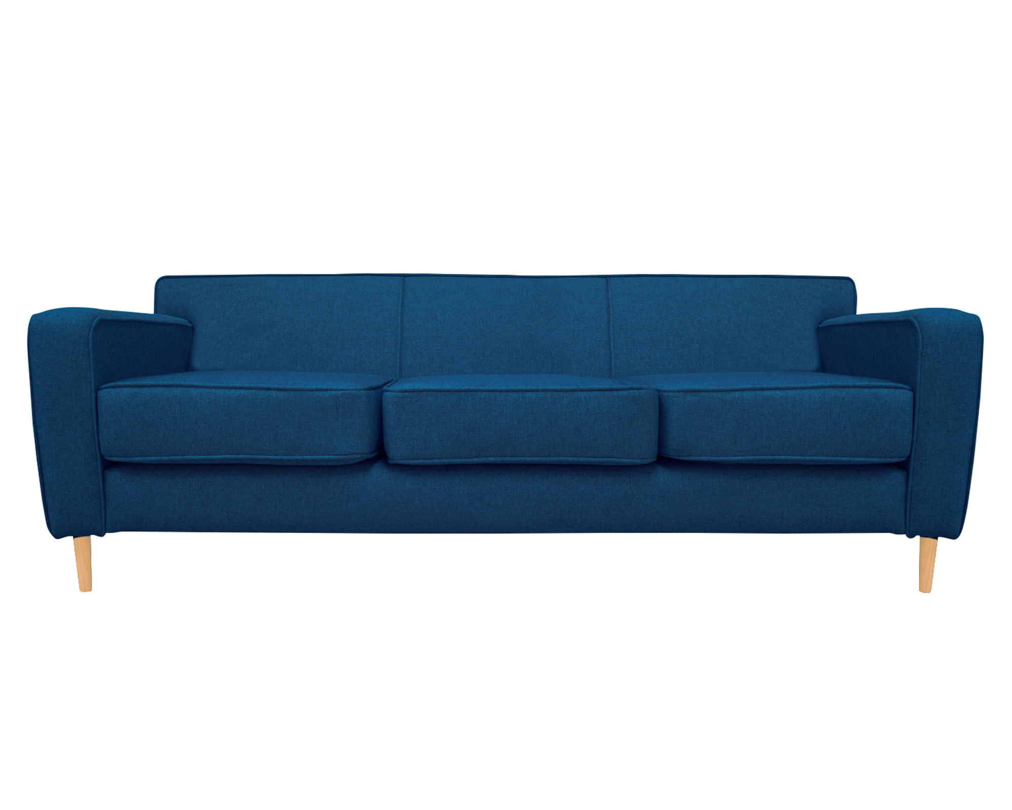 Sofás Home Sofá 3 cuerpos Lilen chenille azul