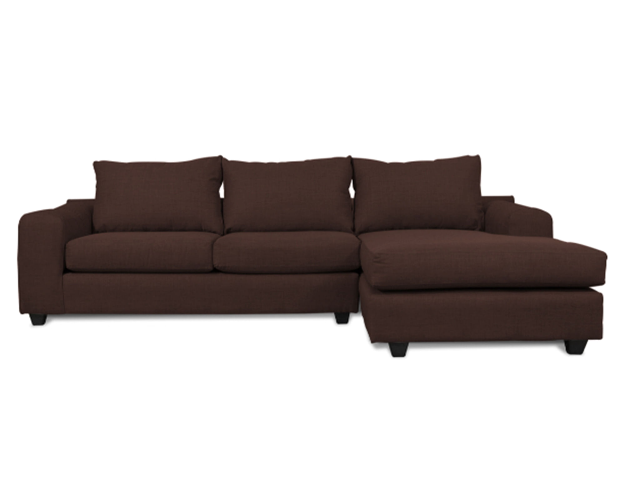 Sofás Home Seccional 3 cuerpos Kandra chenille café