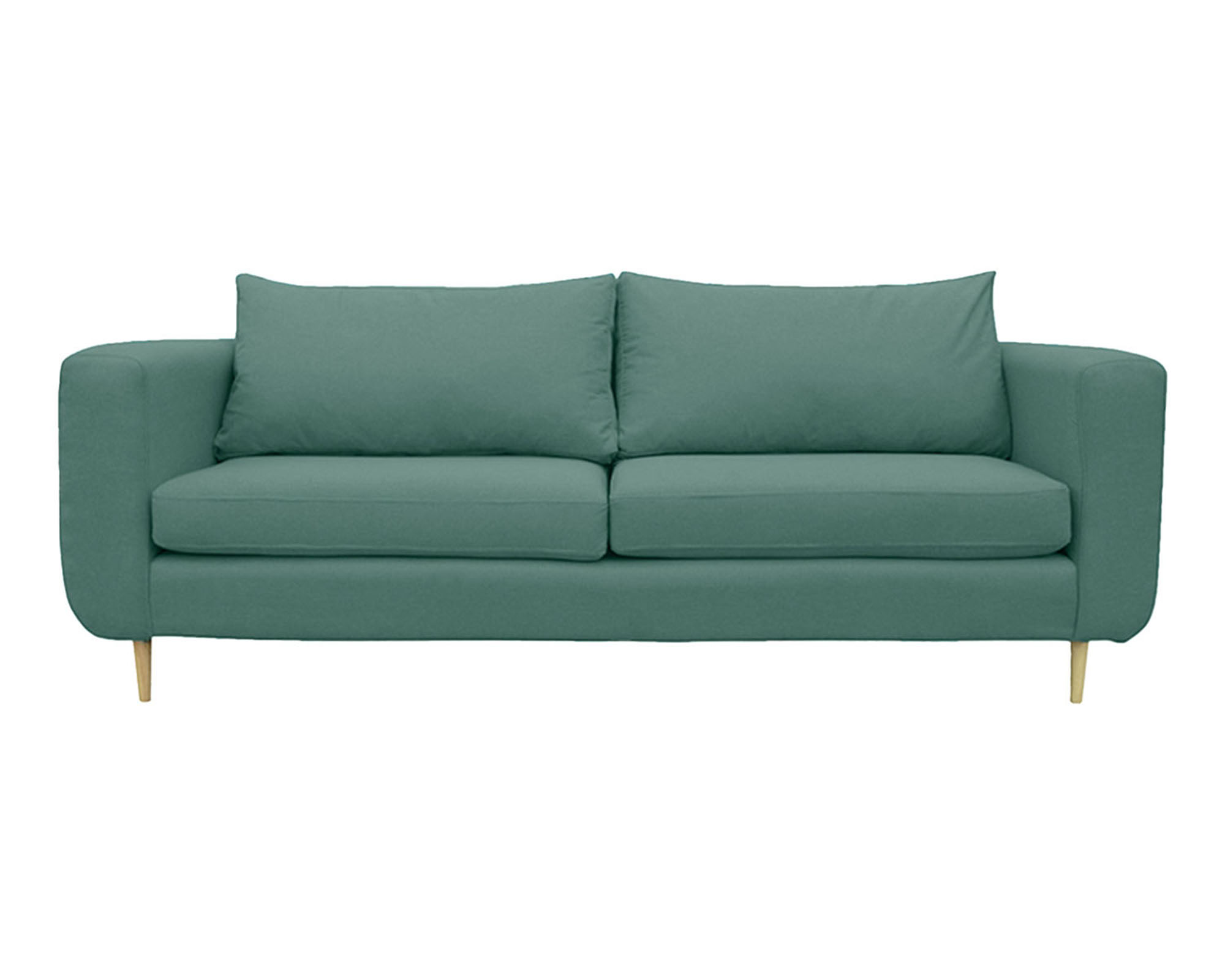 Sofás Home Sofá 2 cuerpos Bollen chenille verde