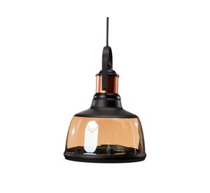 Lámpara colgar E27 1L Vintage vidrio/metal