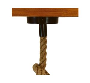 Lámpara colgar E27 3L con cáñamo