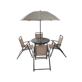 Set terraza 4 personas + quitasol