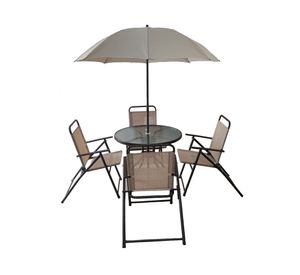 Set terraza 4 personas + quitasol