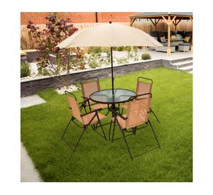 Set terraza 4 personas + quitasol