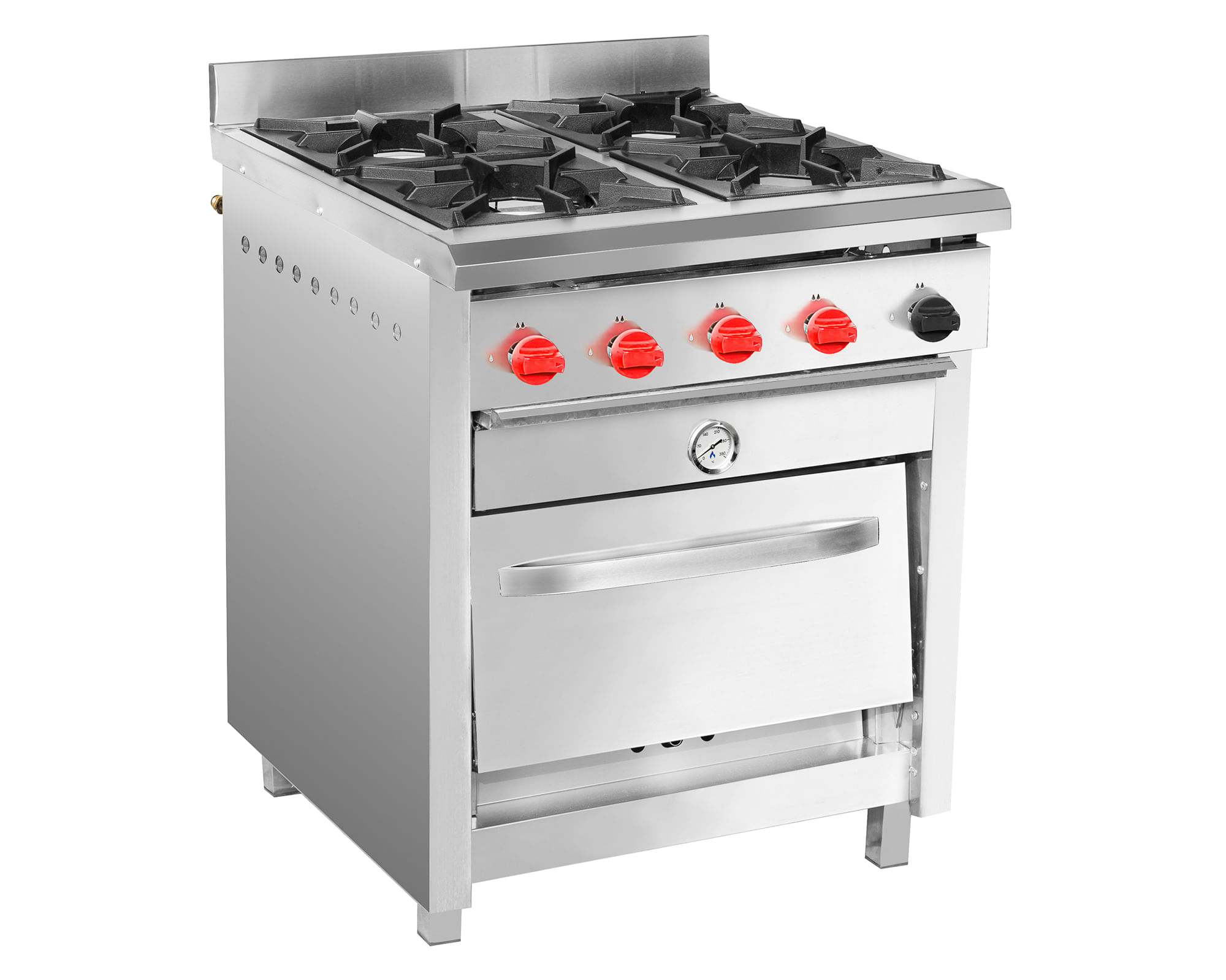 Cocina 4 Quemadores Acero Gas Natural Ticgas