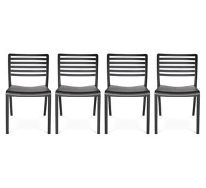 Pack 4 sillas plástico Barcelona negro