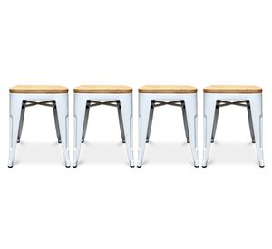 Pack 4 Sillas Tolix blanco