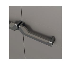 Gabinete plástico multiuso Piú gris 166x68x36 cm