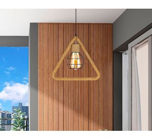 Lámpara colgar E27 1L estilo Rústico triangulo