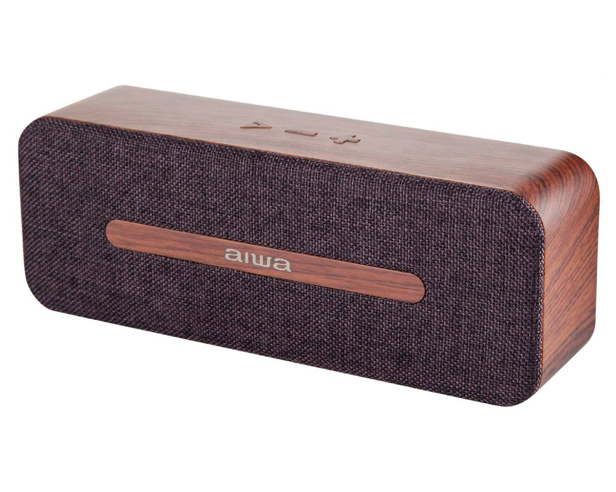 Aiwa Parlante portátil Madera AWP70BT bluetooth café/gris