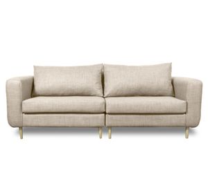 Sofá 3 cuerpos Bollen chenille beige