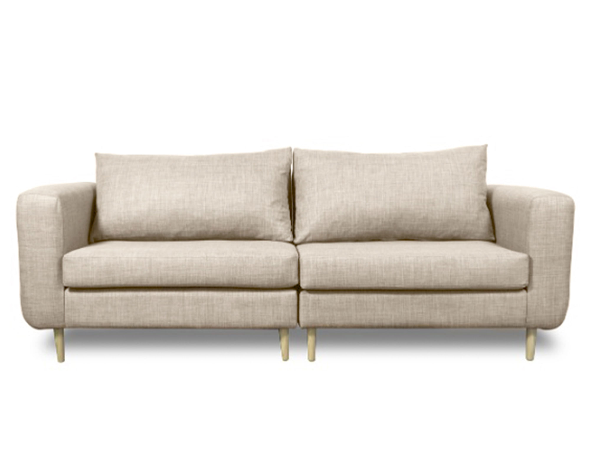 Sofás Home Sofá 3 cuerpos Bollen chenille beige