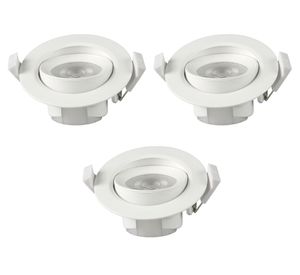 Foco LED embutido basculante 7W 1L luz cálida blanco 3 unidades