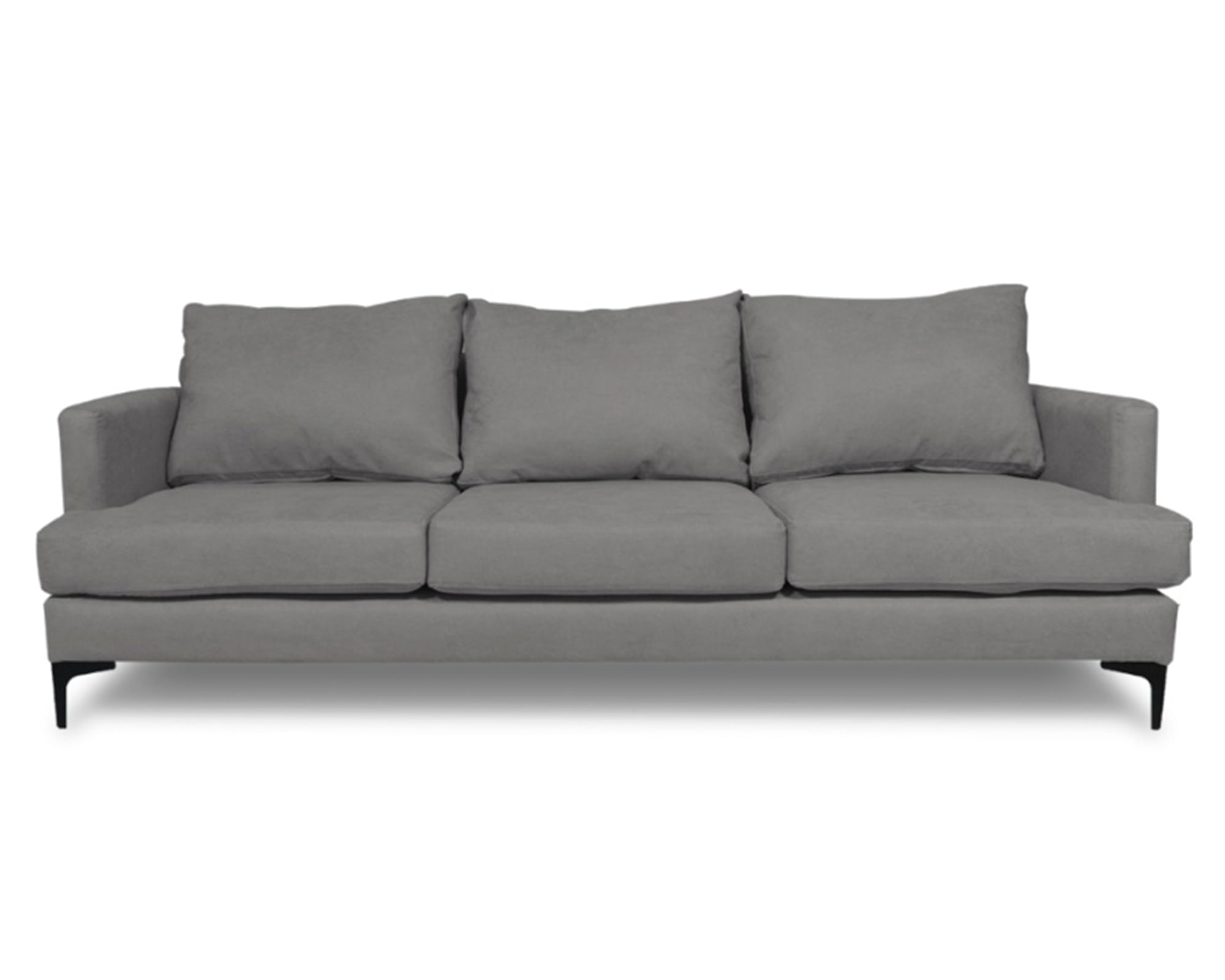 Sofás Home Sofá 3 cuerpos Aldara chenille gris