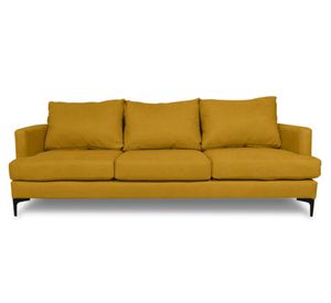 Sofá 3 cuerpos Aldara chenille ambarino