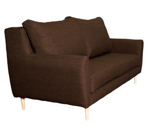 Sofá 2 cuerpos Lenora chenille cafe