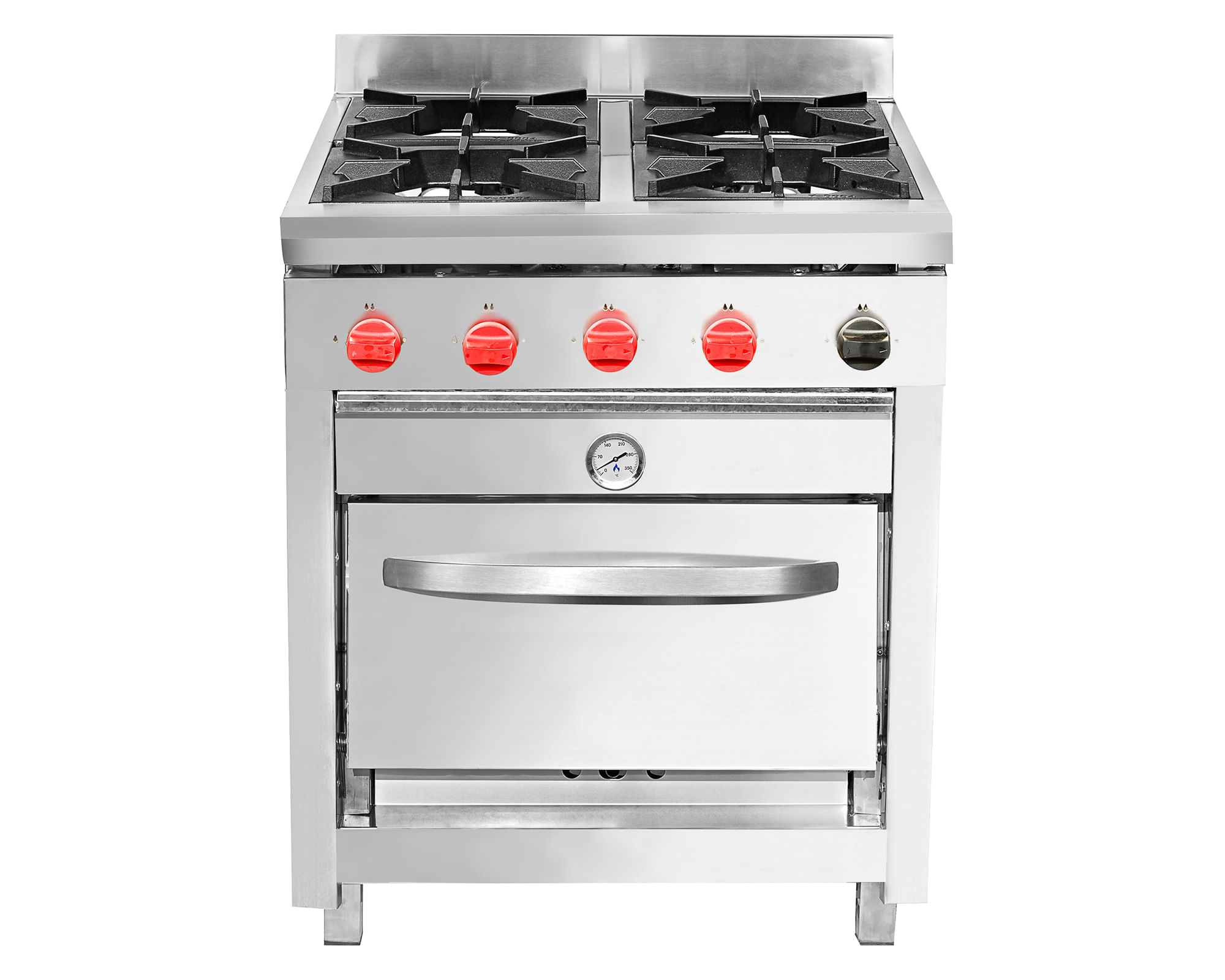 Ventus Cocina 4 quemadores acero gas licuado
