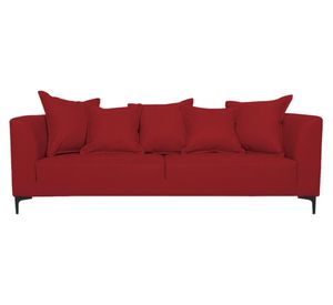 Sofá 3 cuerpos Cordelia chenille rojo