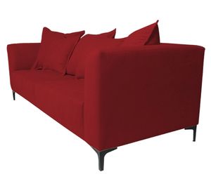 Sofá 3 cuerpos Cordelia chenille rojo