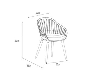 Pack 4 sillas exterior Cannes gris