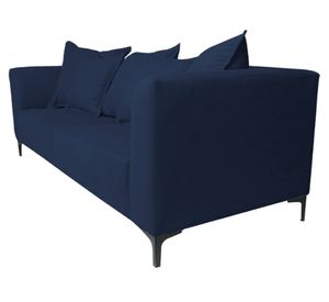 Sofá 2 cuerpos Cordelia chenille azul