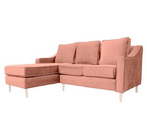 Seccional 3 cuerpos Barcelona felpa palo rosa