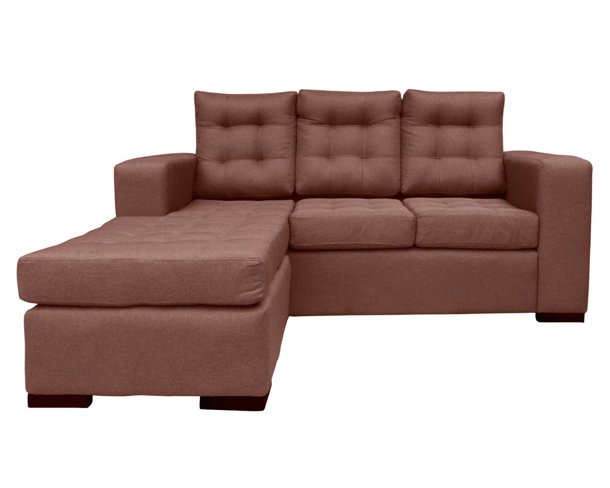 Sofás Home Seccional 3 cuerpos Antu chenille café