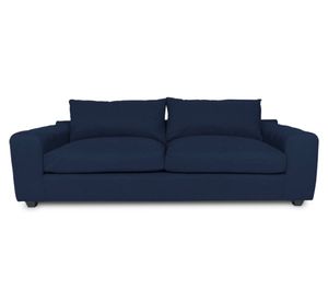 Sofá 3 cuerpos Briana chenille azul