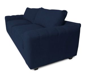 Sofá 3 cuerpos Briana chenille azul