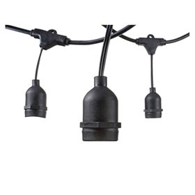 Guirnalda luces E27 10 Ampolletas negro