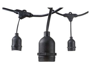 Guirnalda luces E27 10 Ampolletas negro