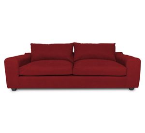 Sofá 2 cuerpos Briana chenille rojo