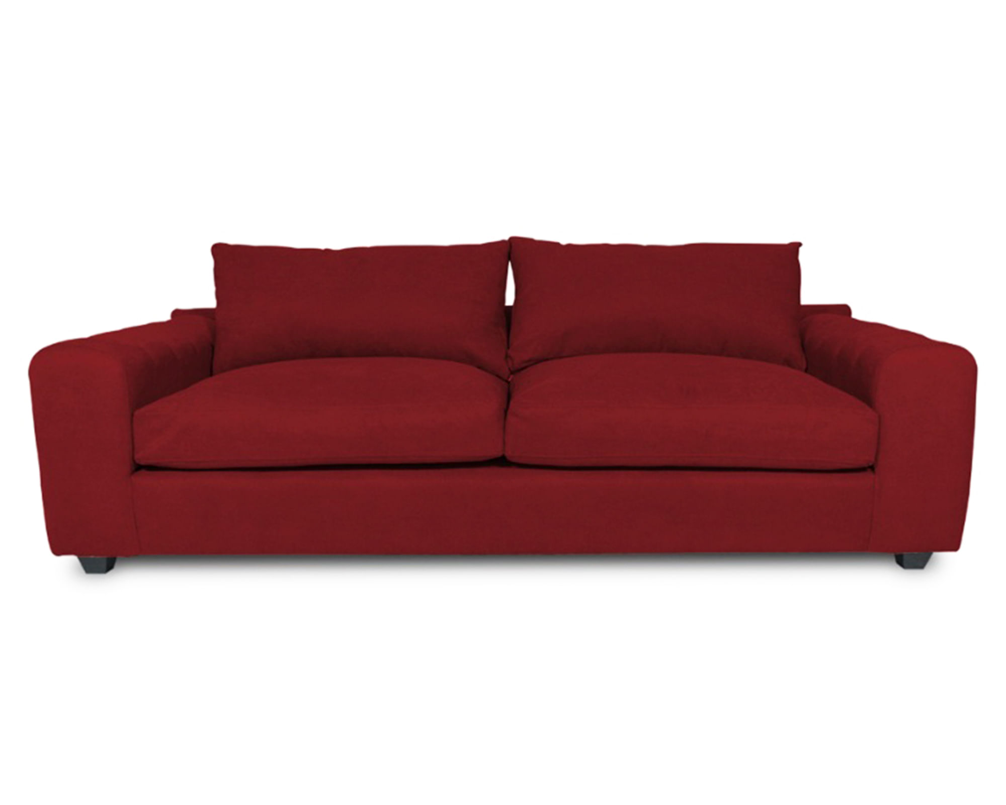 Sofás Home Sofá 2 cuerpos Briana chenille rojo