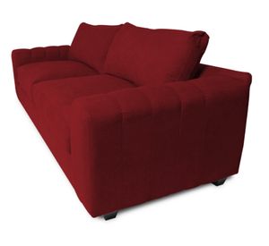 Sofá 2 cuerpos Briana chenille rojo