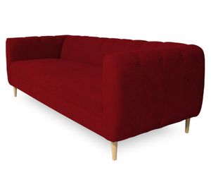 Sofá 3 cuerpos Lynette chenille rojo