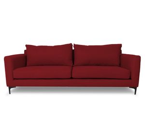 Sofá 3 cuerpos Alanna chenille rojo